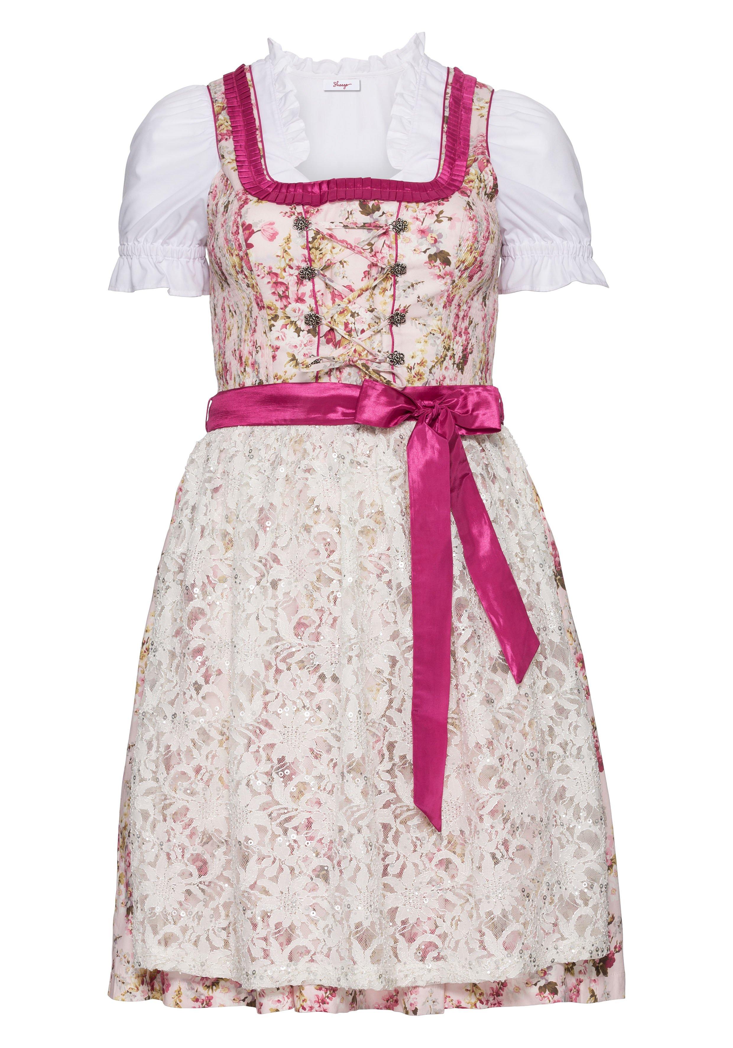 Dirndl mit Schürze und Bluse 3tlg.