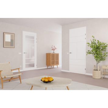 Arne & Bodil binnendeur ABD507 satijnglas - extra wit afgelakt - glaslat extra wit