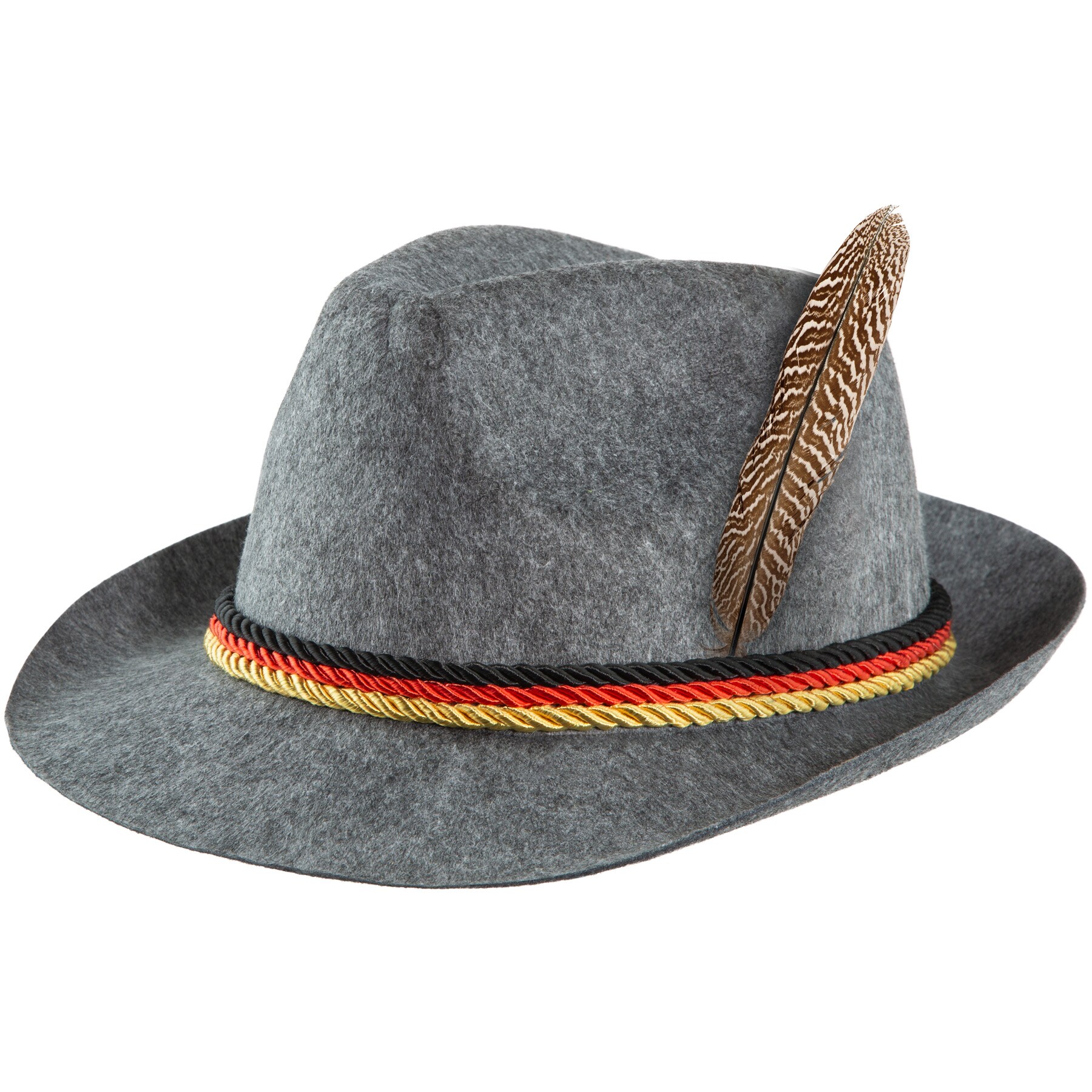 tectake® Grauer Trachtenhut mit Deutschlandfarben