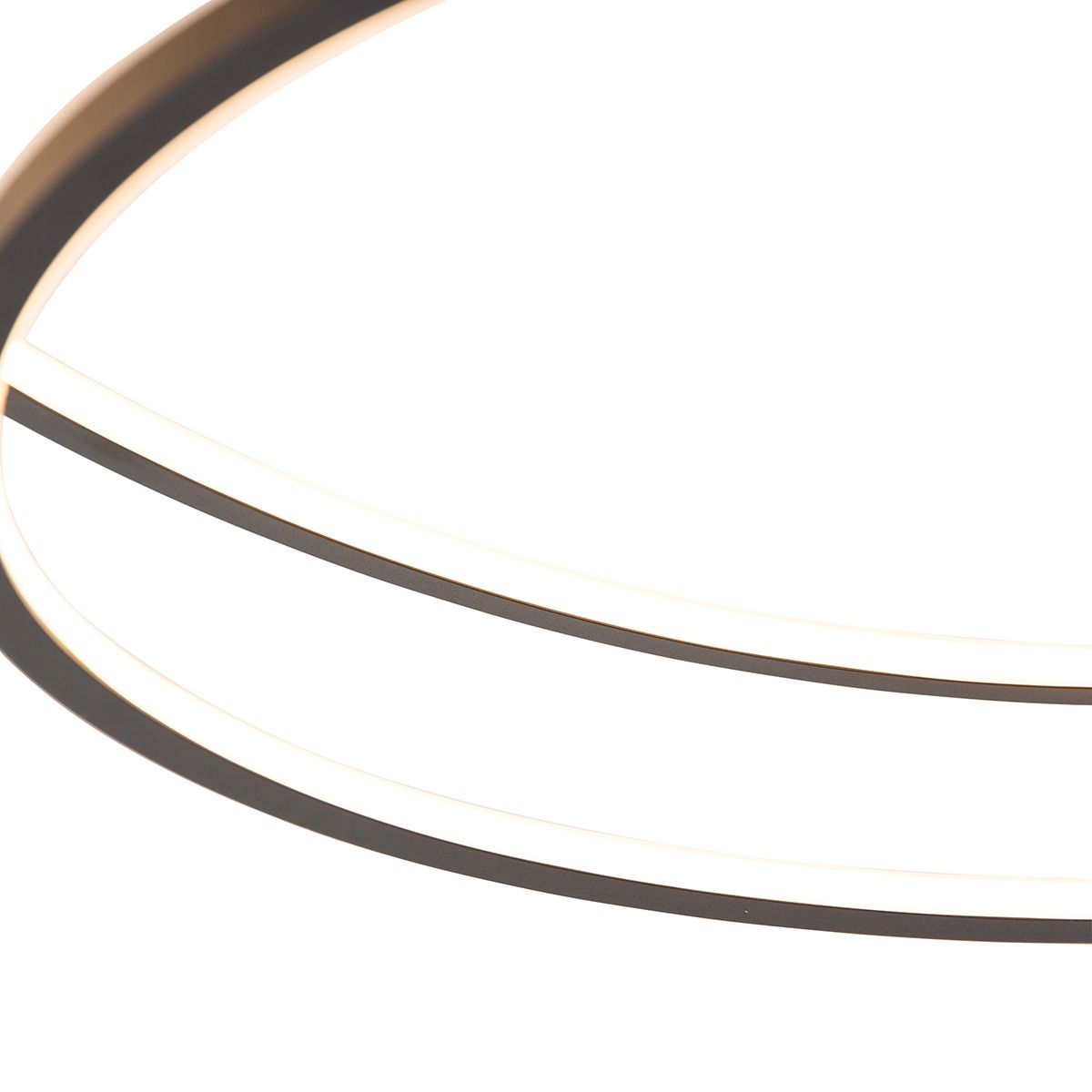 Plafondlamp zwart 78 cm incl. LED 3 staps dimbaar - Rowin