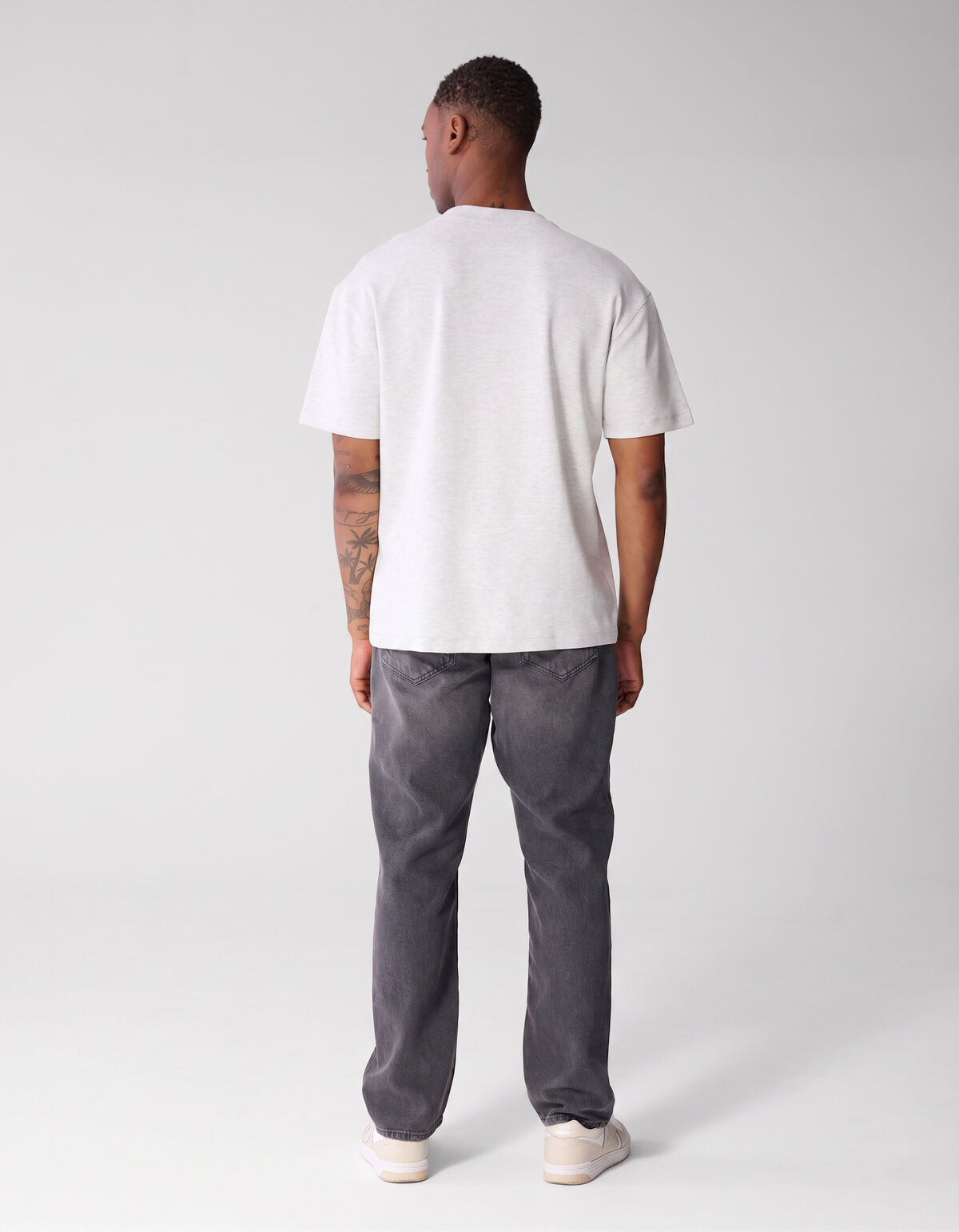 Label Basis T-shirt Lichtgrijs