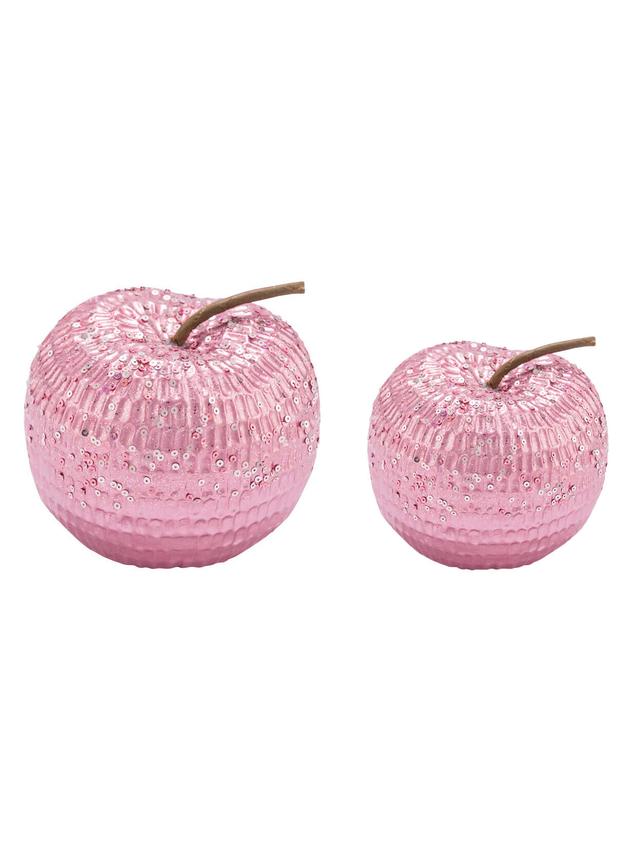 Glitzer Keramikapfel, 2er Set
