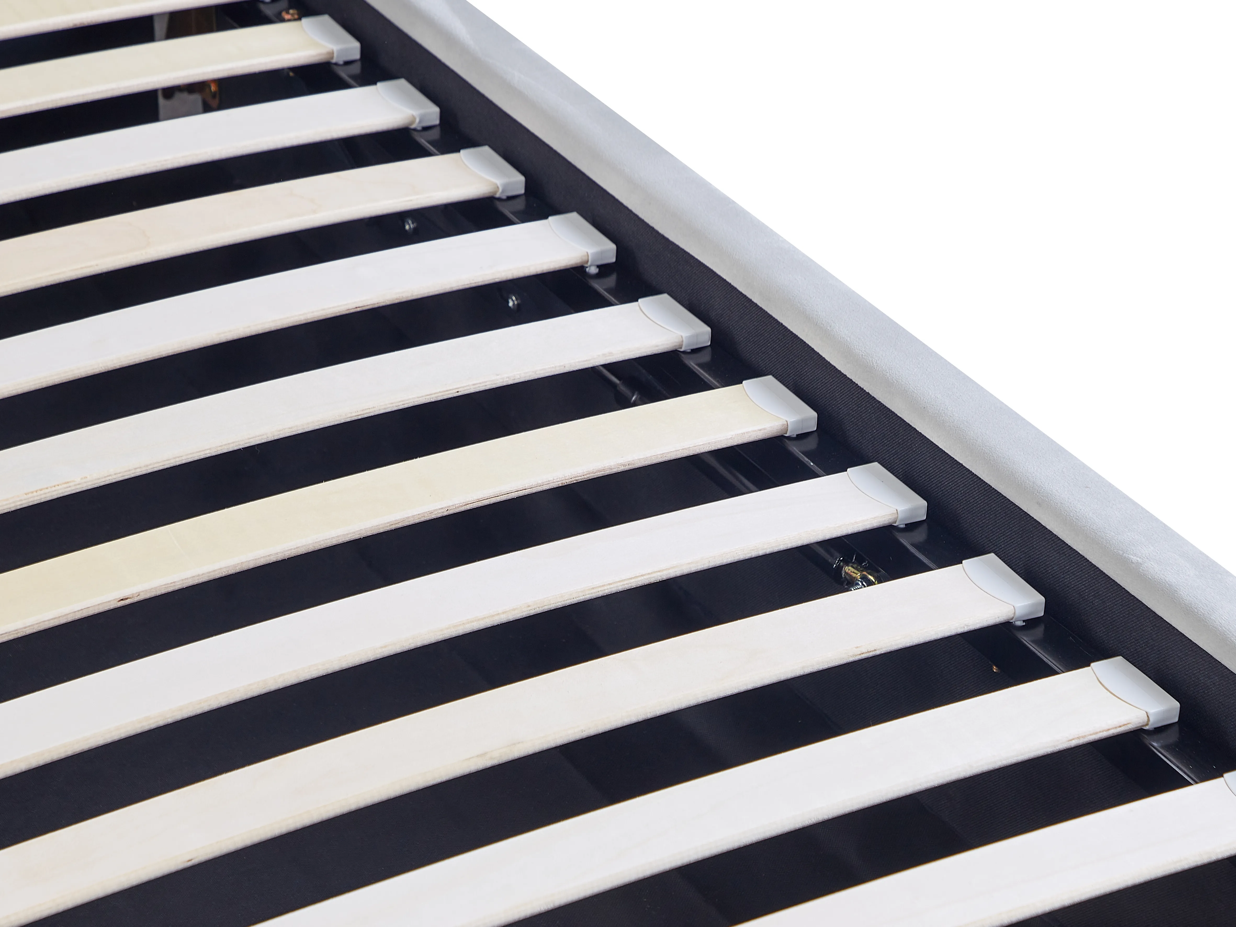 Bed met opbergruimte Fluweel VERNOYES 160 x 200 cm Lichtgrijs