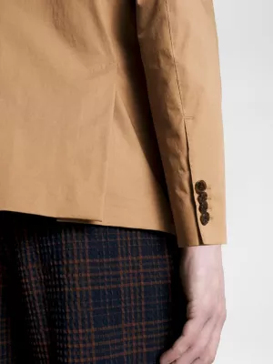Blazer de popeline com corte slim e elegante