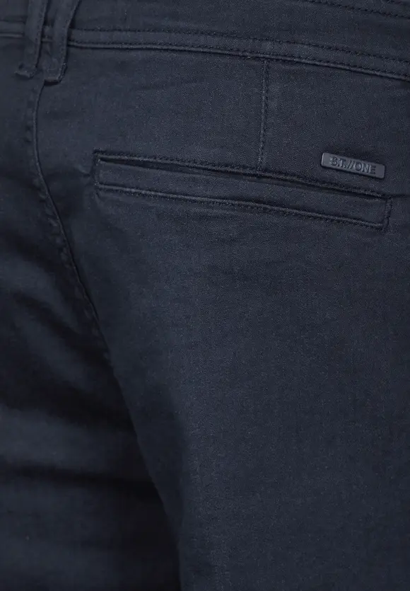 Washed Chino - dark dust blue
