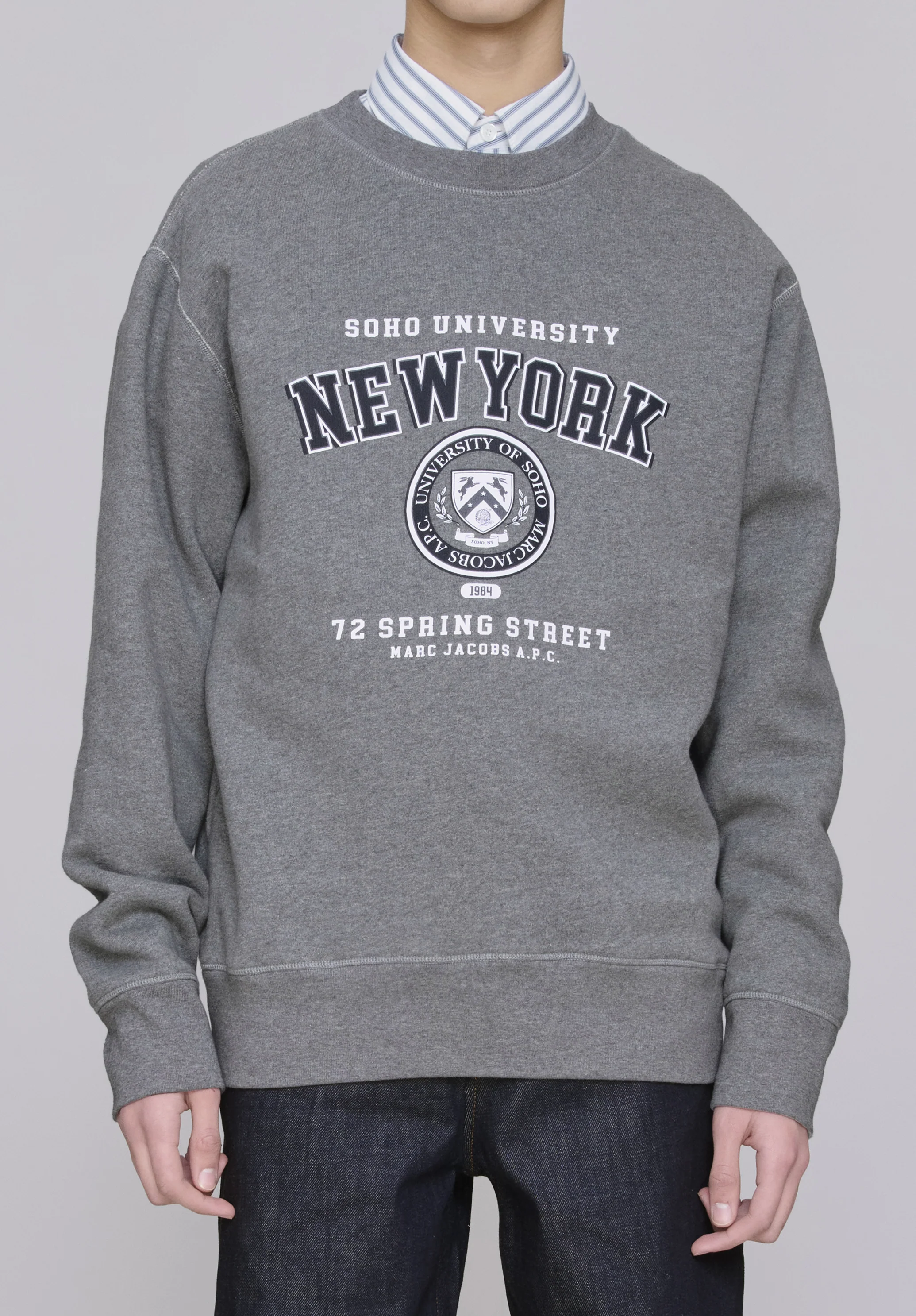 A.P.C. x Marc Jacobs. The Mens NY Crewneck - Gris chine