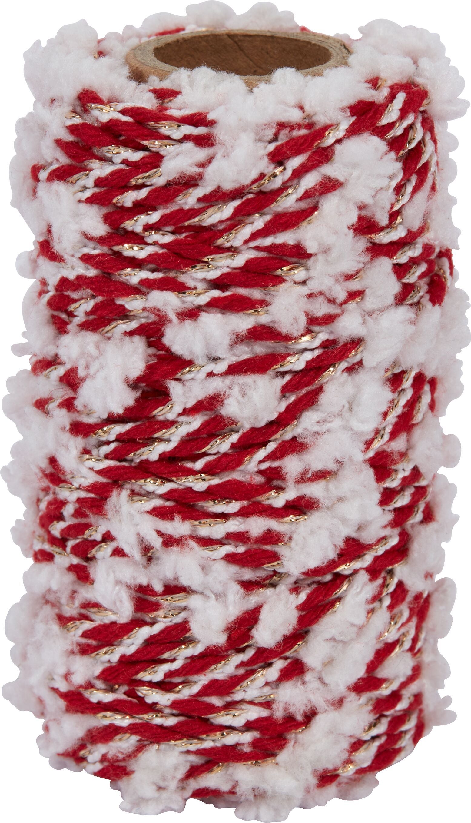 MERRY Geschenkband - Rot, Weiss / B: 0.15 cm x L: 2500 cm