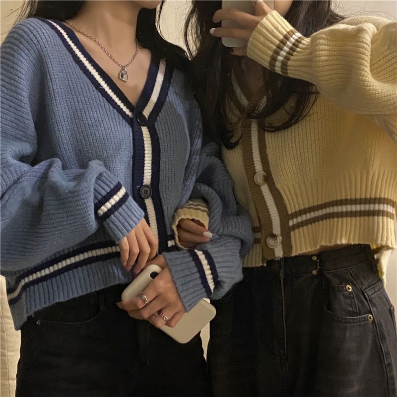 Dute - Contrasterende rand cardigan