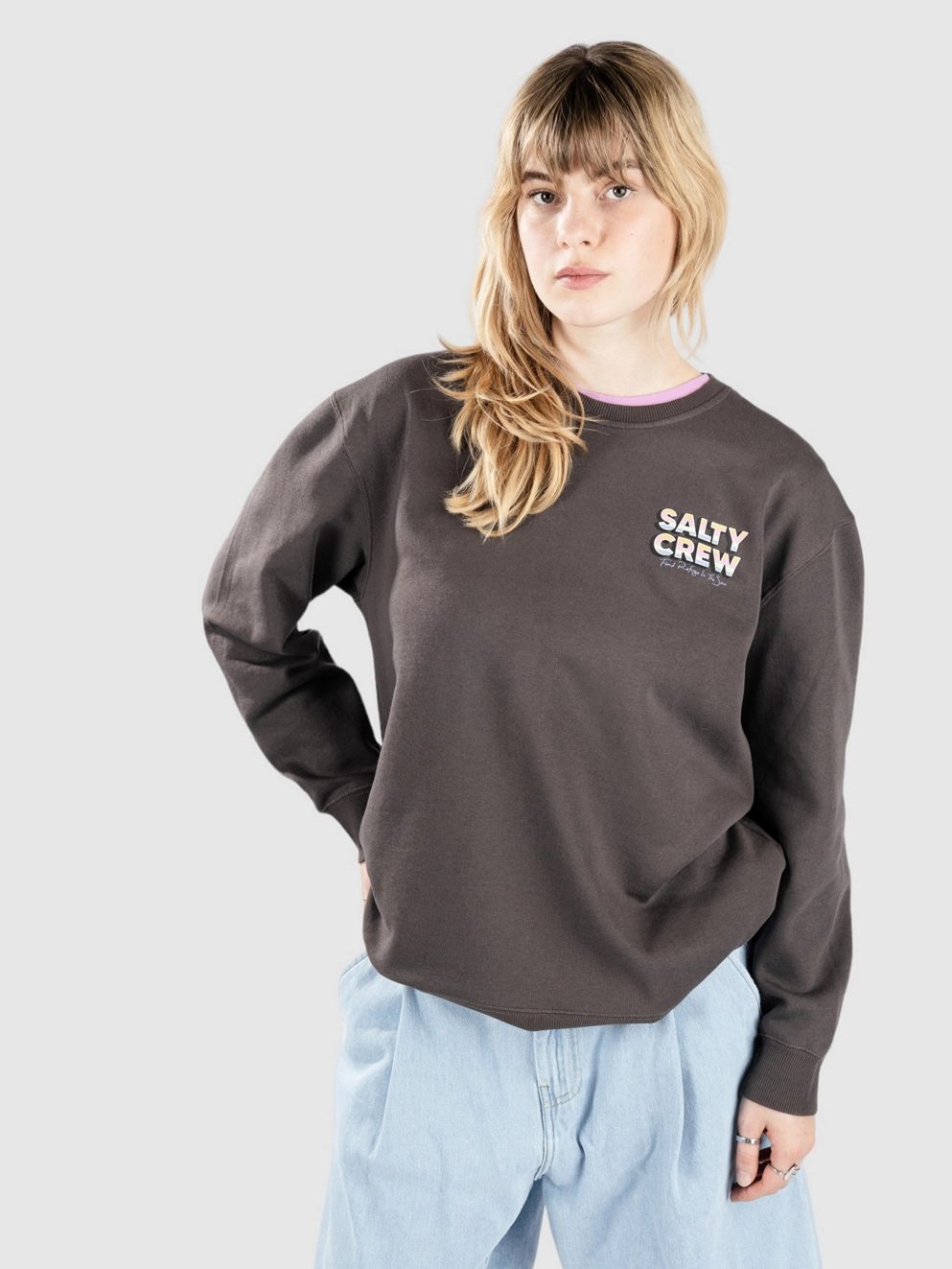 Salty Crew Summertime Premium Sweater faded black