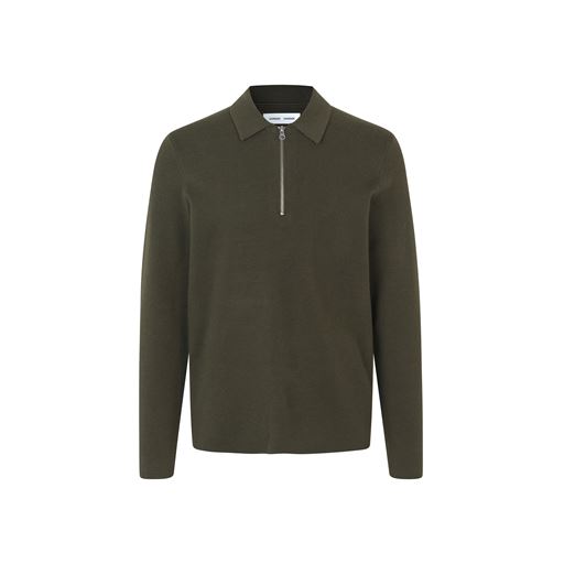 Samsøe Samsøe Guna Half Zip Striktrøje, Forest Night, L