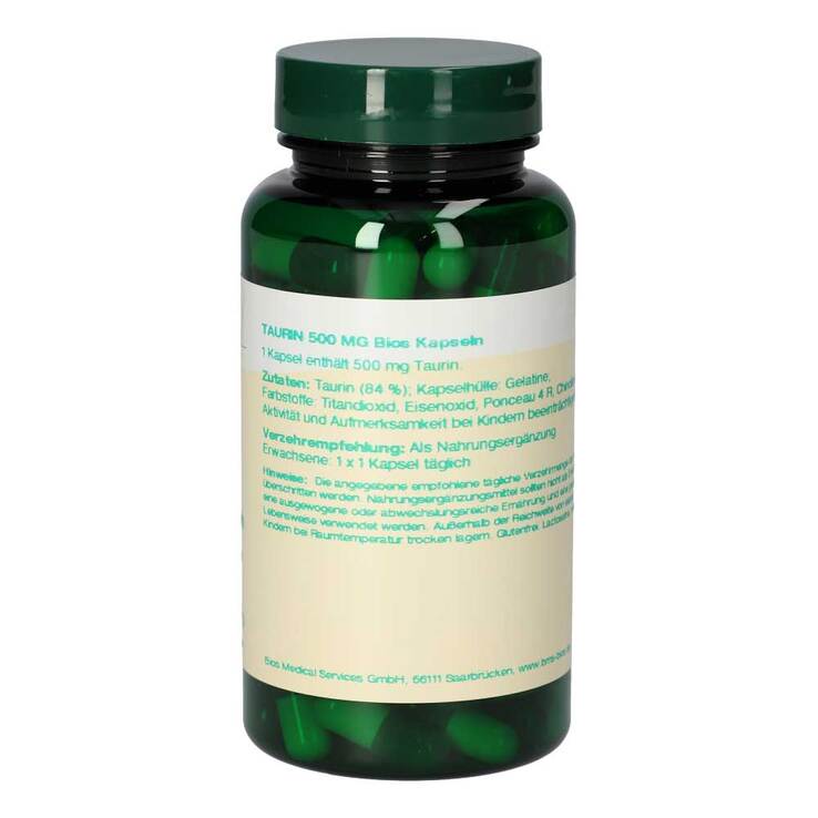 Taurin 500 mg Bios Kapseln, 100 St