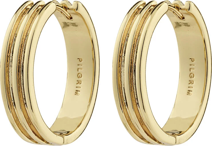 Pilgrim BENNETT recycled hoop earrings gold-plated Guld