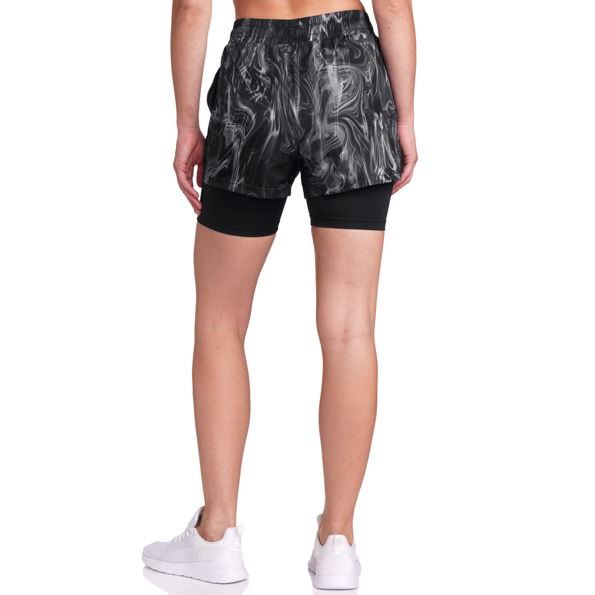 Gina Sports Damen Sport-Shorts zweilagig schwarz