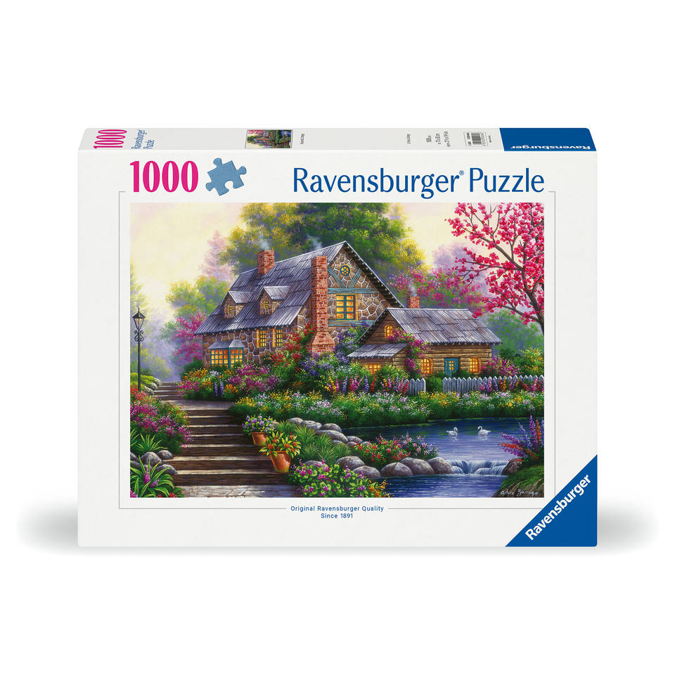 Ravensburger puzzel romantische cottage - 1000 stukjes