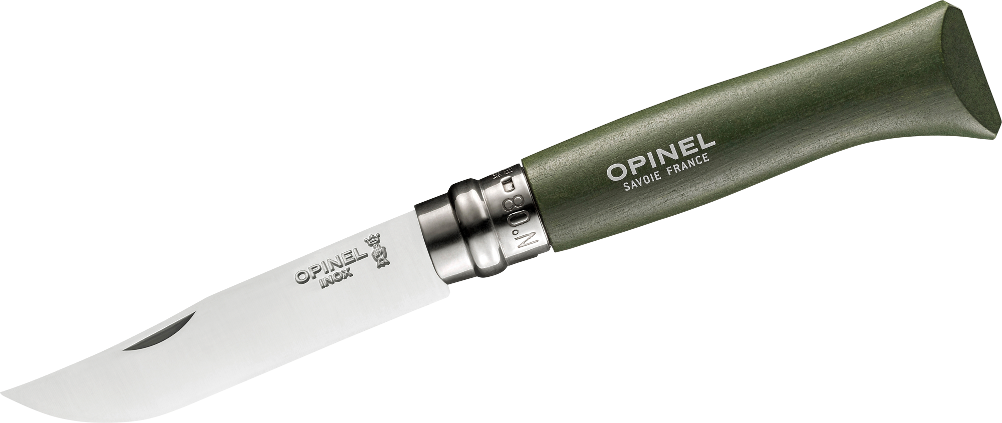 Opinel N°08 Taschenmesser Klingenlänge 8,5 cm khaki