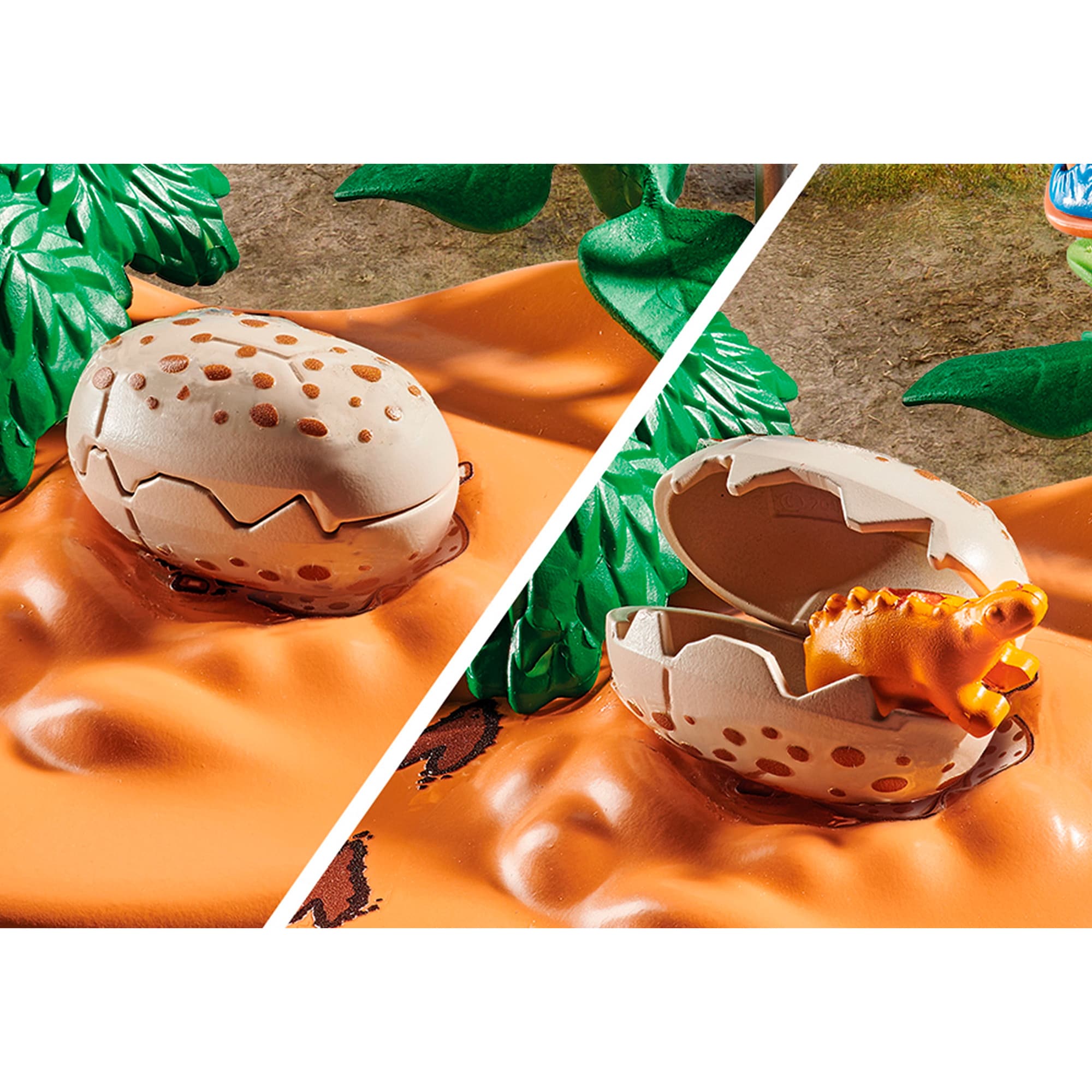 PLAYMOBIL Konstruktionsspielzeug Dinos Stegosaurusnest mit Eierdieb