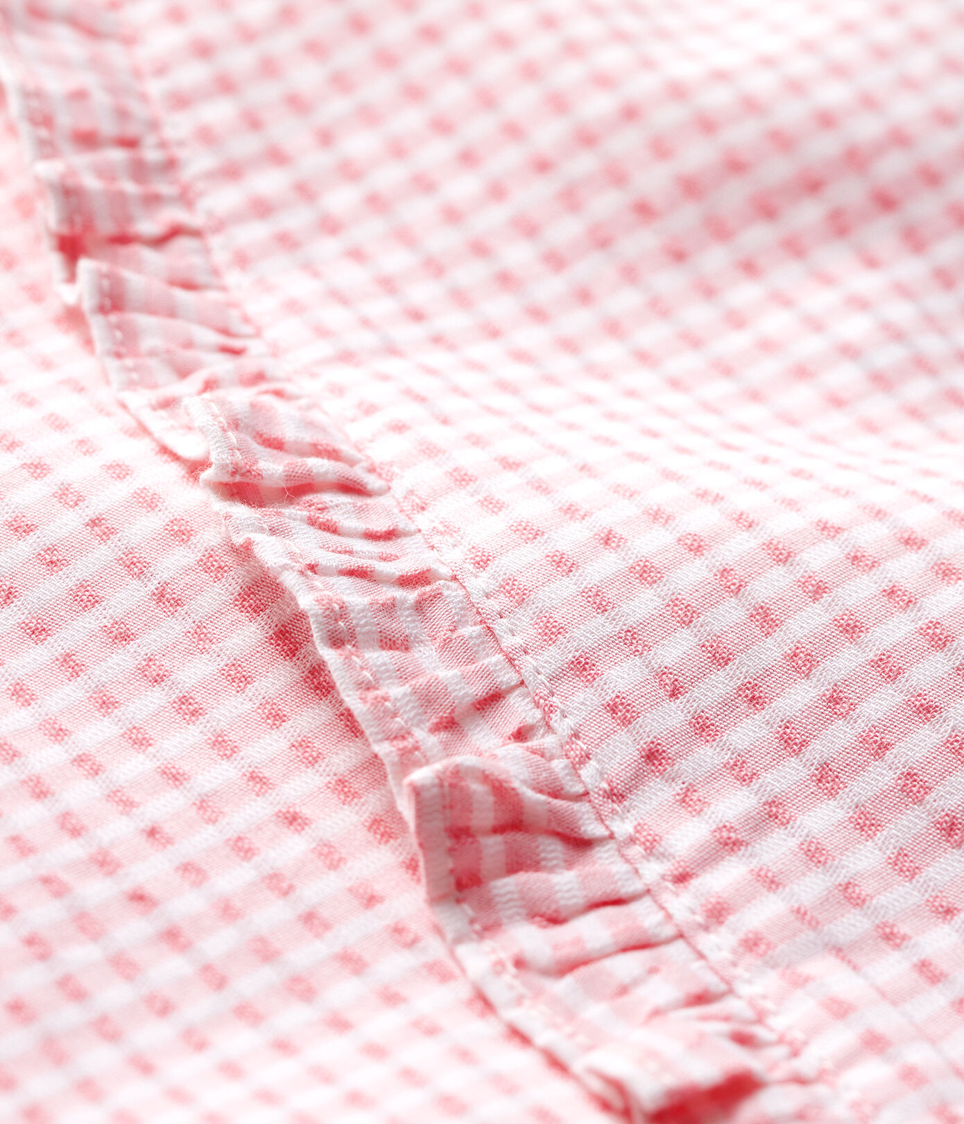 Blouse manches courtes en popeline bébé fille