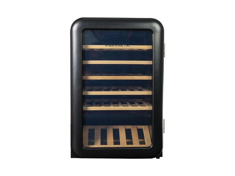 Kibernetik Weinkühlschrank WKH49S Rechts, Schwarz Weinklimaschrank