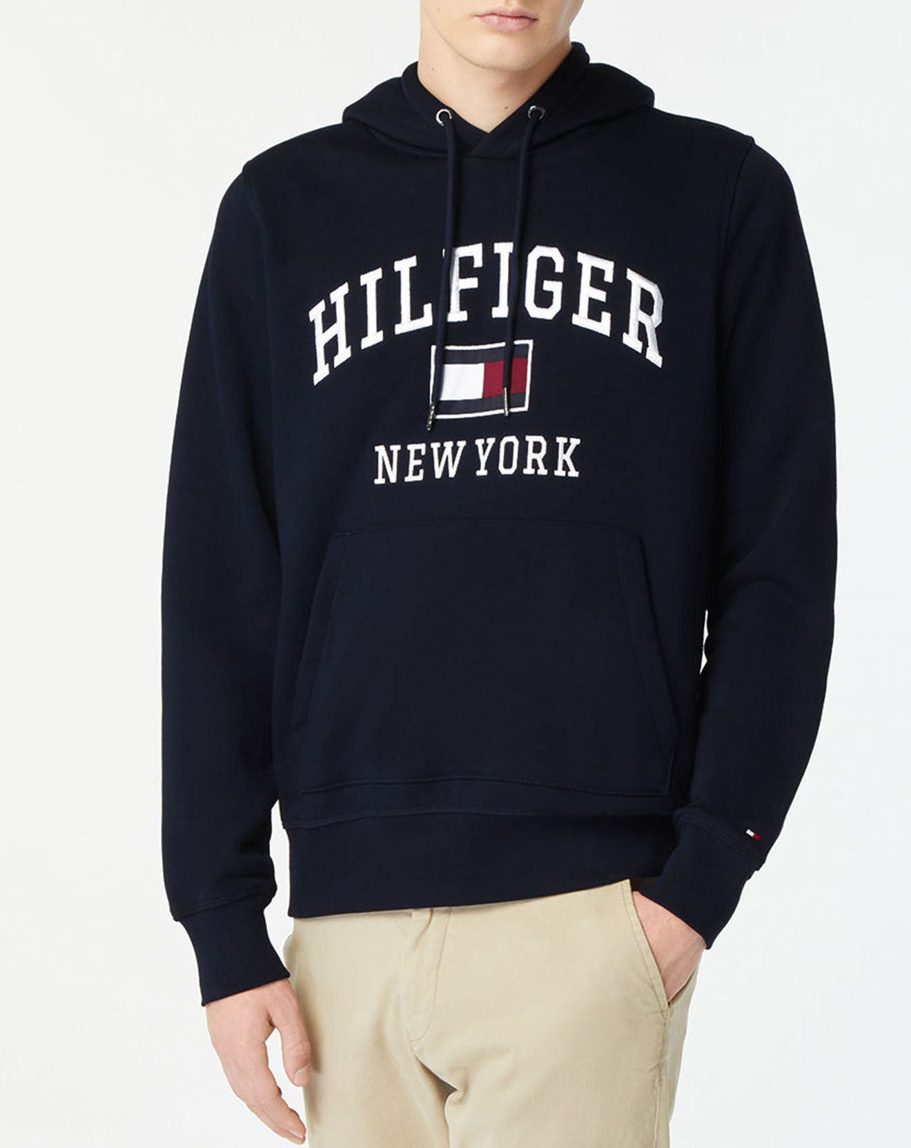 Tommy Hilfiger Sweat à capuche Modern Varsity bleu marine