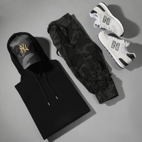 Pantalon Cargo P681 Noir Camo