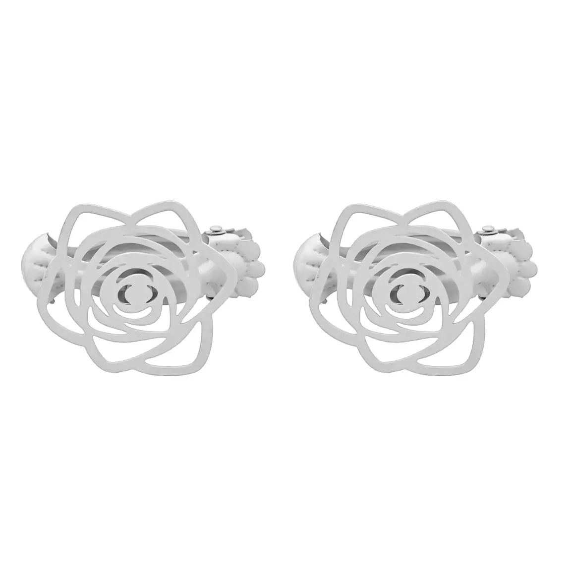 Lot de 2 pinces rideaux Lina Blanches