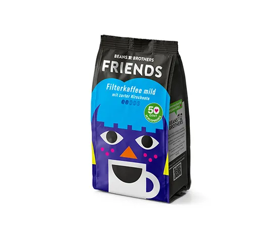 BEANS BROTHERS FRIENDS Filterkaffee Mild - 250 g Gemahlen