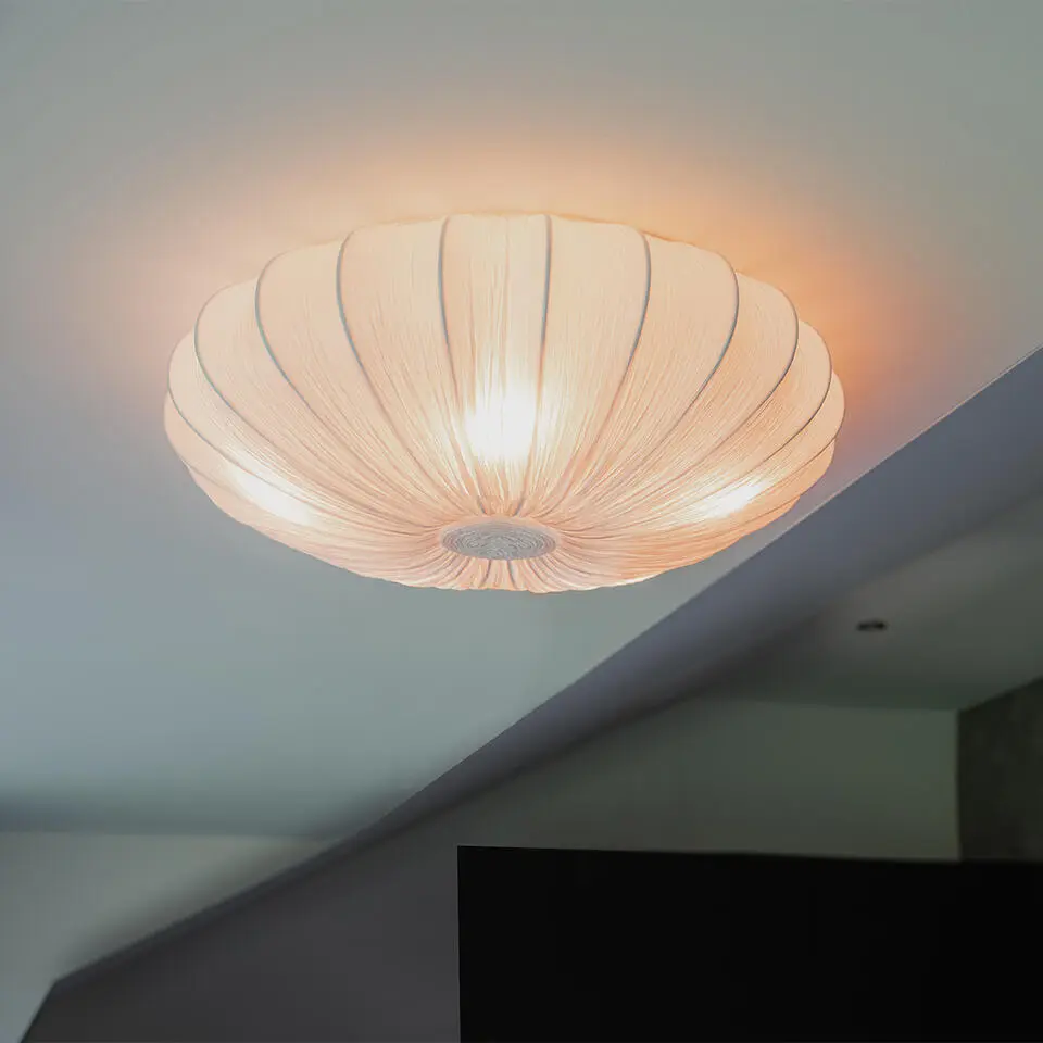Qazqa plafondlampen plu wit e27