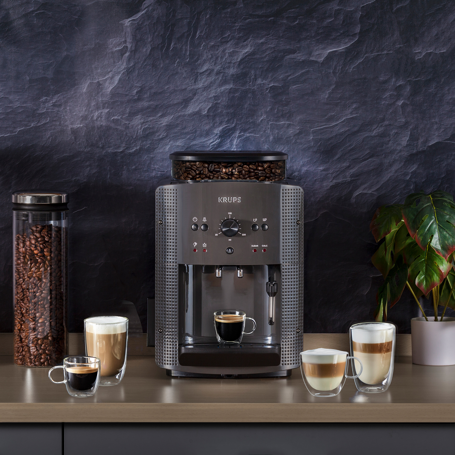 KRUPS Kaffeevollautomat ARABICA EA810B - Soft Grey