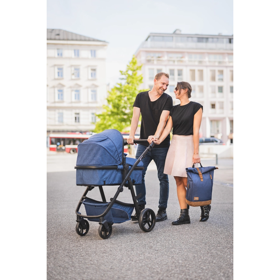 fillikid Wickelrucksack Rolltop Berlin Navy Melange