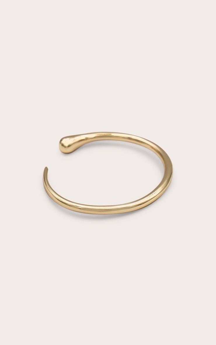 Doré Bracelet Jonc Doré À Courbe Lisse Simple