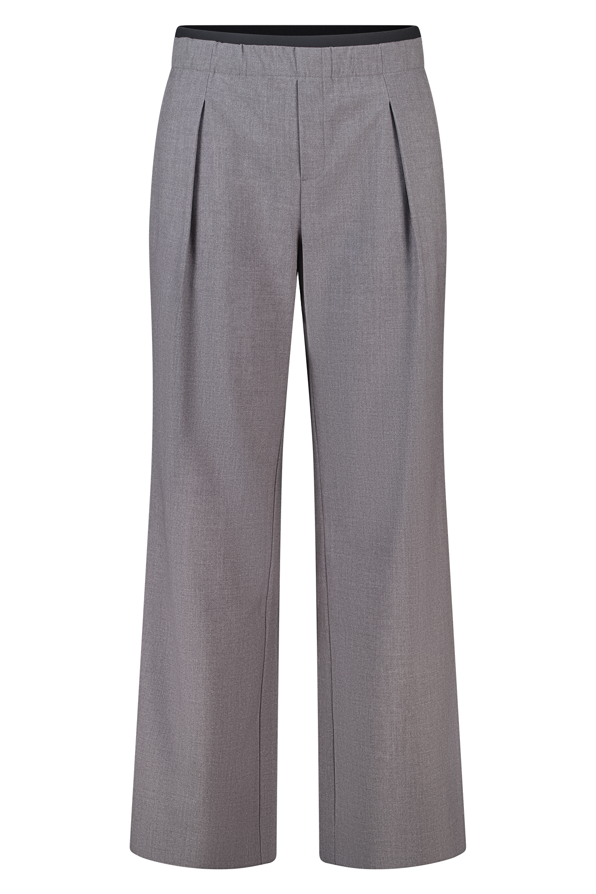 Wide-leg pantalon dark grey melange