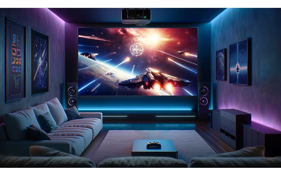 Projektor V70-4K<br>4K HDR RGB-Laser-Heimkino-Beamer