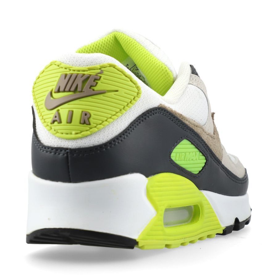 Nike Chaussures Air Max 90 - Blanc/Kaki/Jaune Fluo/Gris