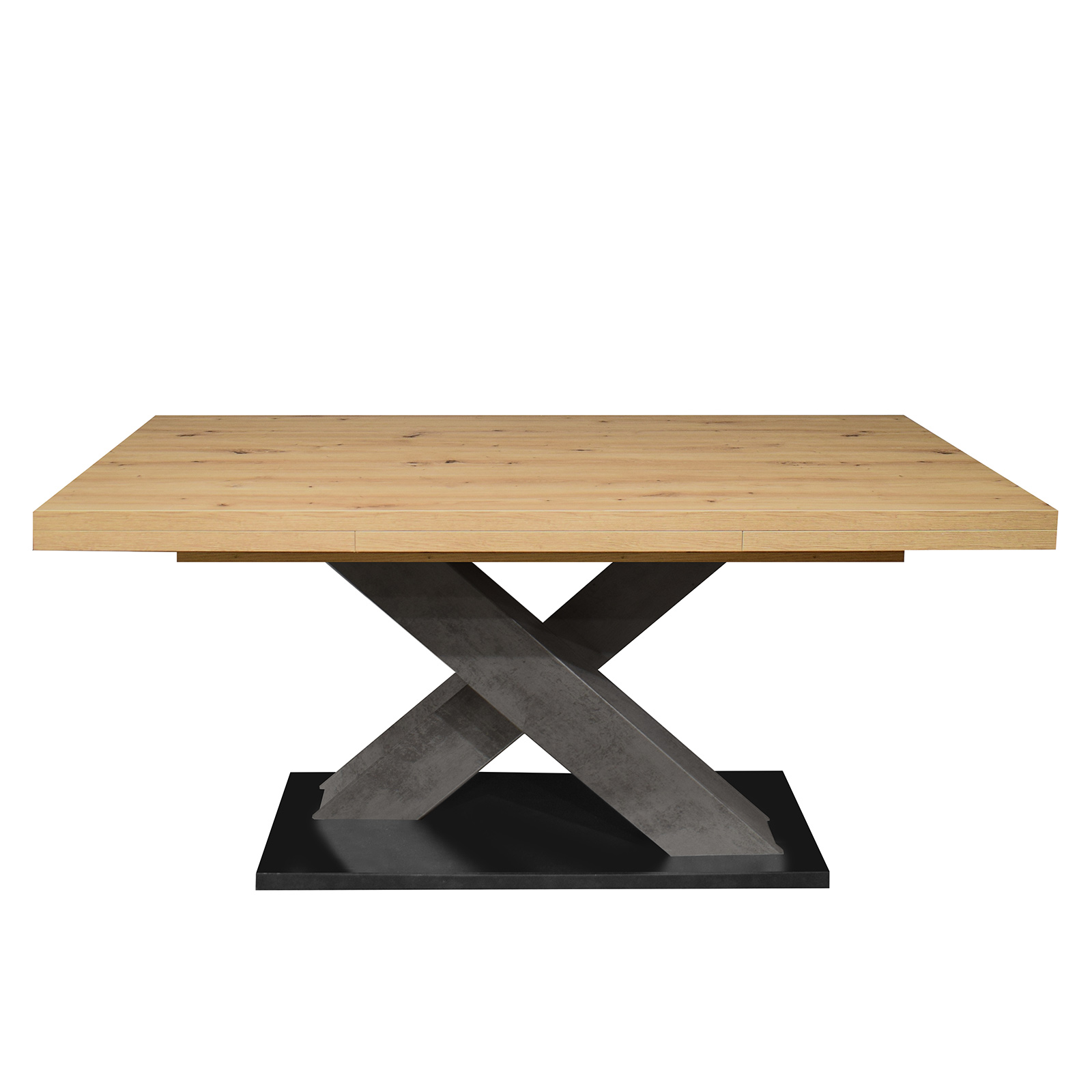 Esstisch - Asteiche - graphit - ausziehbar - 180 cm