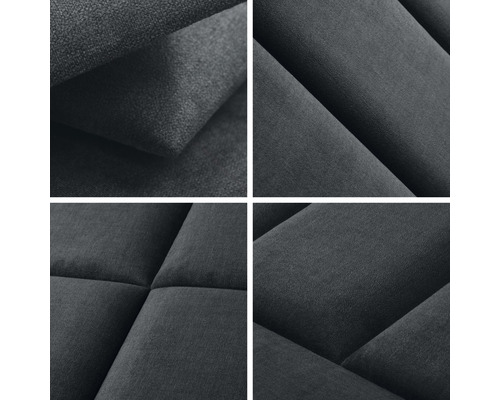 Kingston wandkussen, grijs, geweven look, 30 x 60 cm