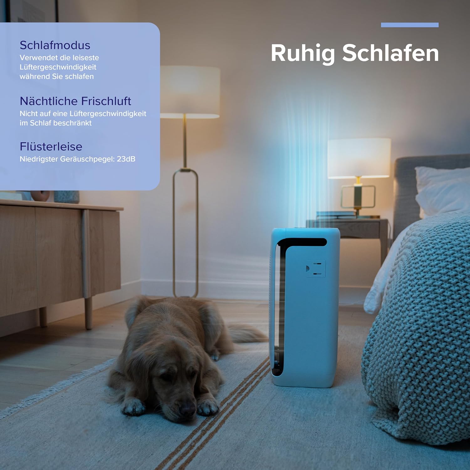 LEVOIT Luftreiniger Allergiker mit Tiermodus, bis zu 108 ㎡ Raucherzimmer Wohnung, Dualsensor&Waschbarer Vorfilter, HEPA Luftfilter gegen 99,97% von Tierhaare&-gerüche Schimmel Pollen Staub