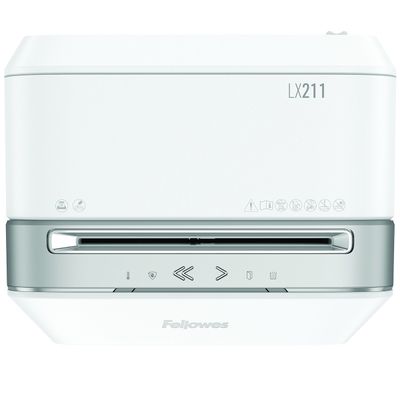 Fellowes Powershred LX211 - destructeur de documents coupe croisée microparticules - 15 feuilles - Corbeille 23 litres - blanc