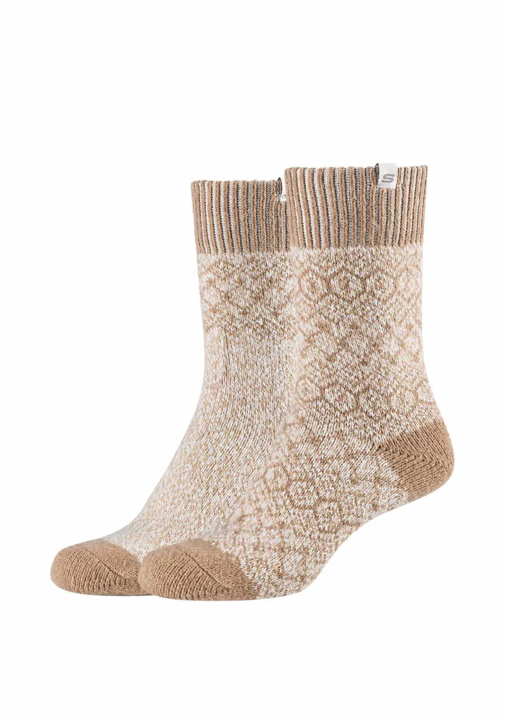 SKECHERS Freizeitsocken Beige Textil  softtouch 2-ER Pack