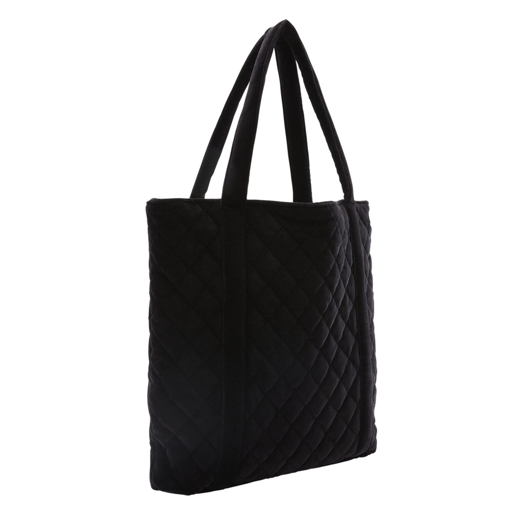 Sac cabas en velours matelassé | Noir
