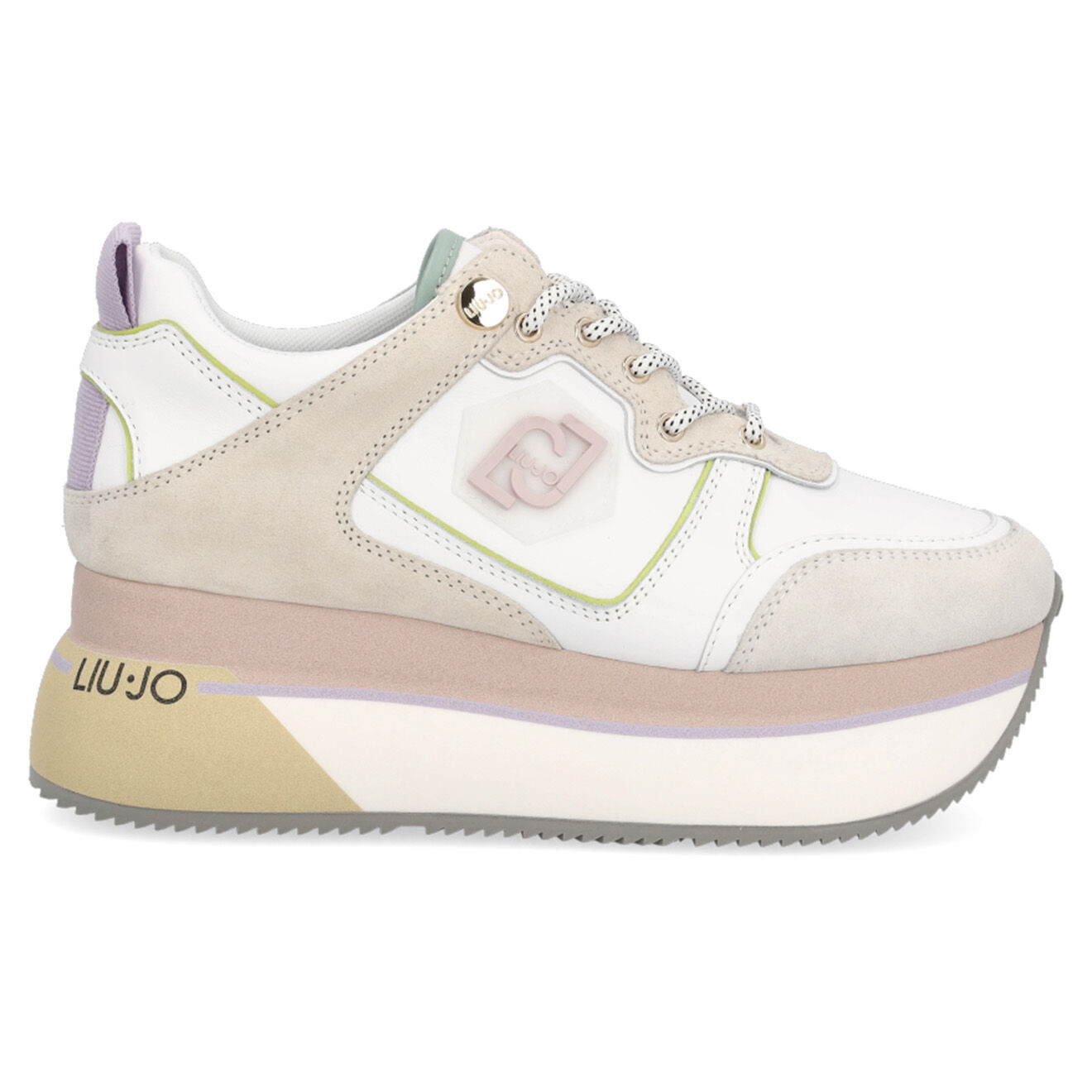 Liu-Jo Sneakers en Cuir Yuza blanc/multicolore