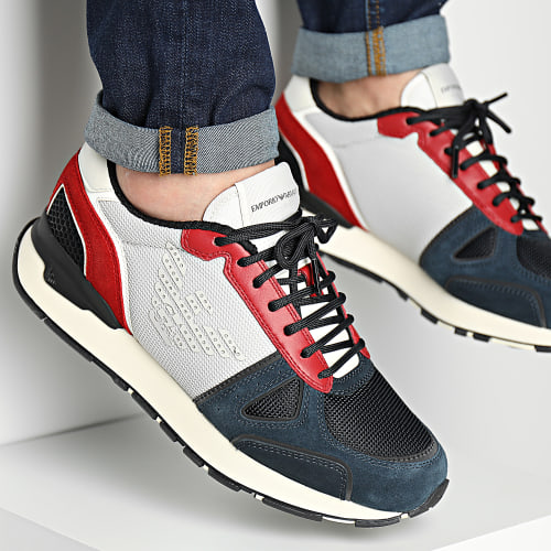Baskets X4X289-XM499 Mid Navy Grey Red Off White