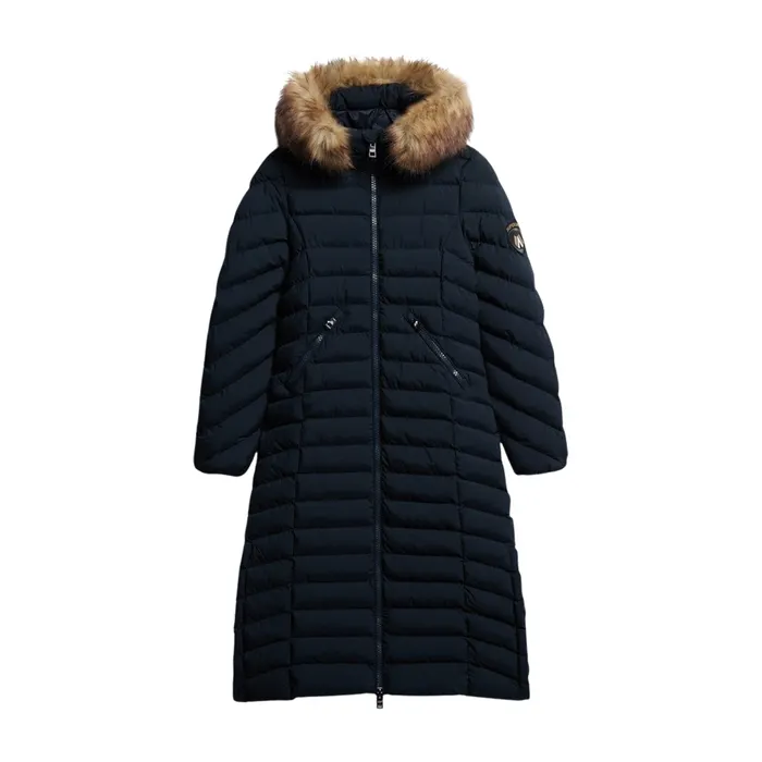 Superdry Fuji Faux Fur Hooded Longline Winterjas Dames
