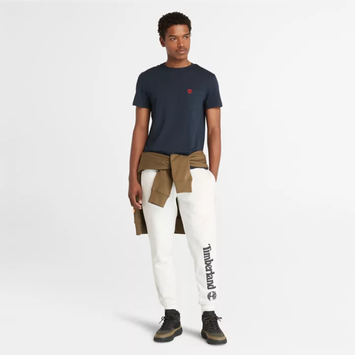 T-shirt Dunstan River à poche pour homme en bleu marine