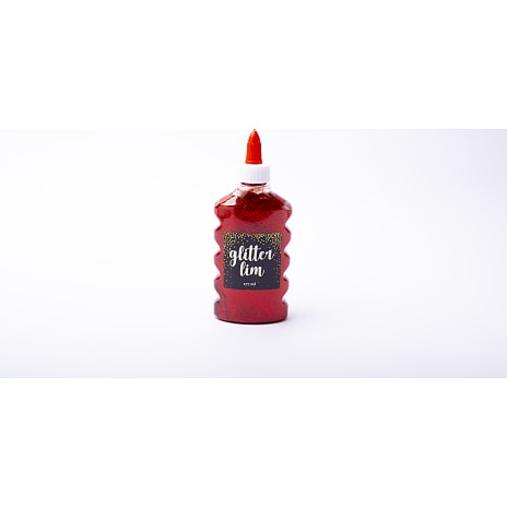 Glitter lim - 177ml rød