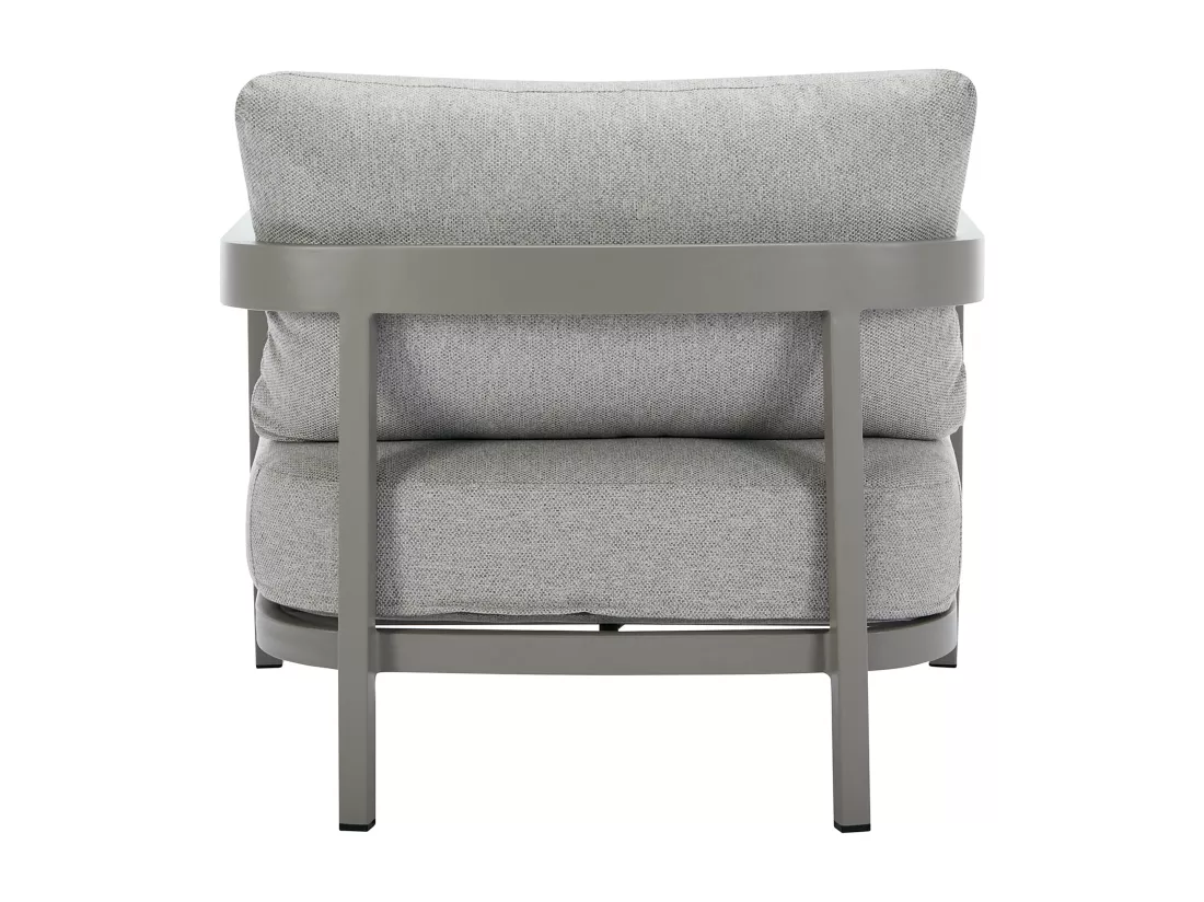 Salon de jardin en aluminium : un canapé 2 places, 2 fauteuils et une table basse - Gris - MILLANA de MYLIA