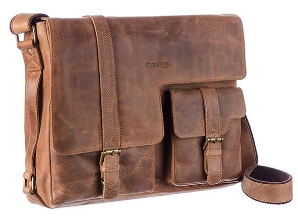 GreenLand Nature Messenger Bag »Montenegro« aus Rindsleder mit Laptopfach