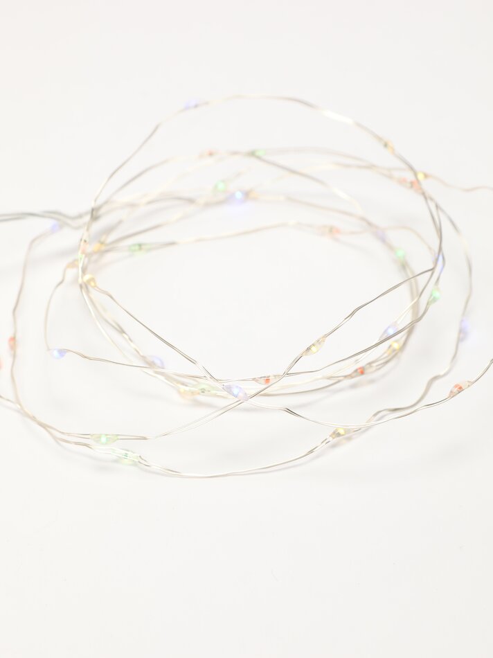 Cordão de luzes LED com 40 unidades - Diversas cores