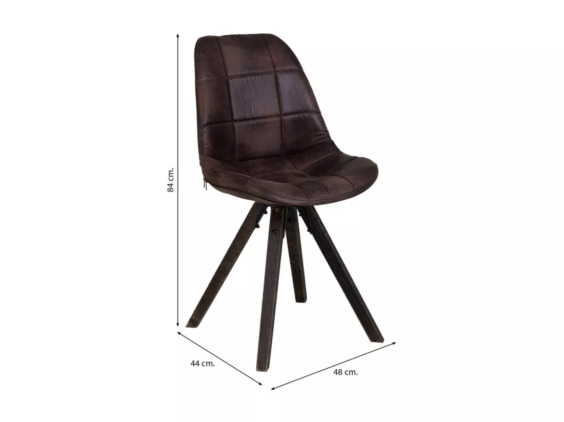 Chaise en bois rembourrée 48x44x84h cm
