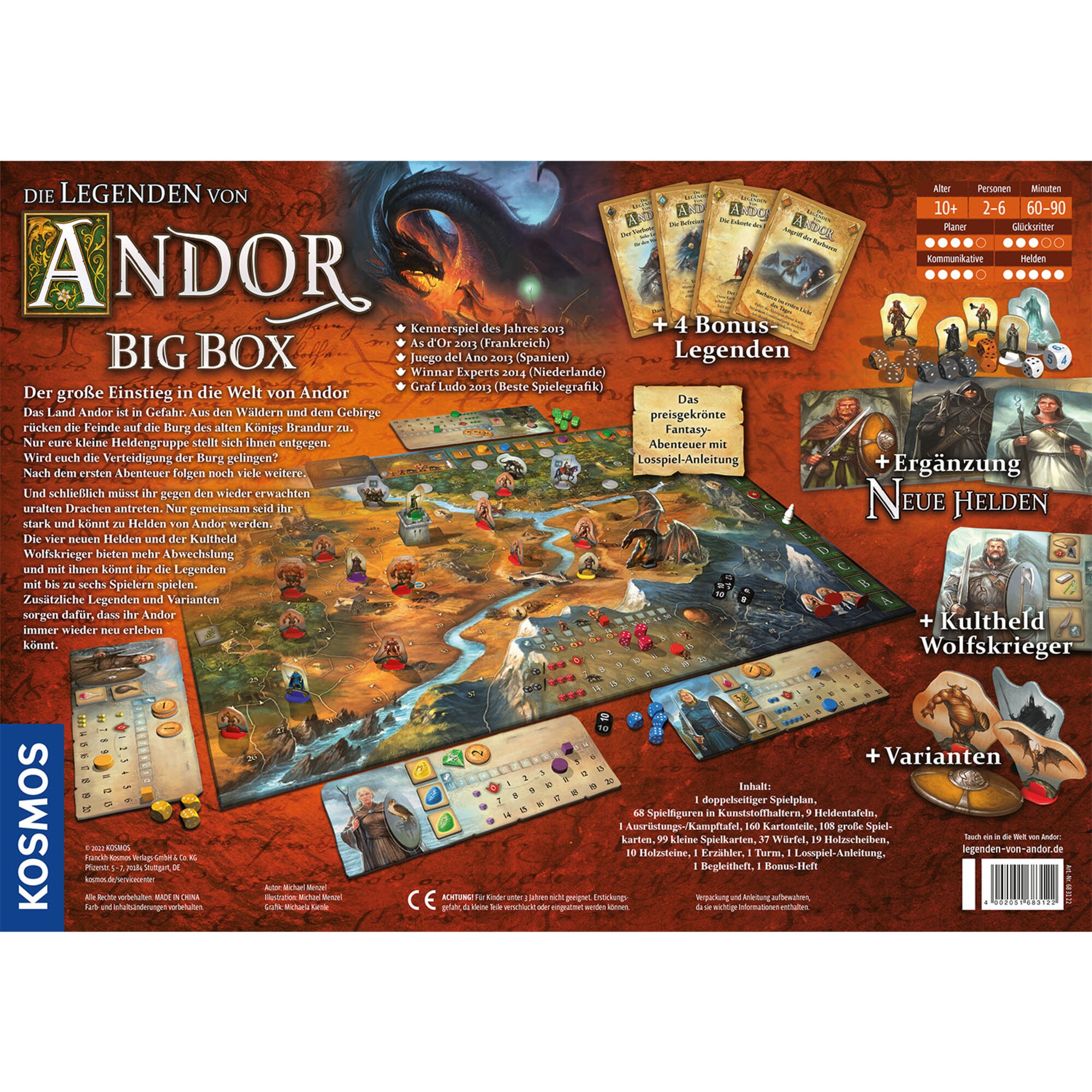Kosmos Brettspiel Die Legenden von Andor - Big Box