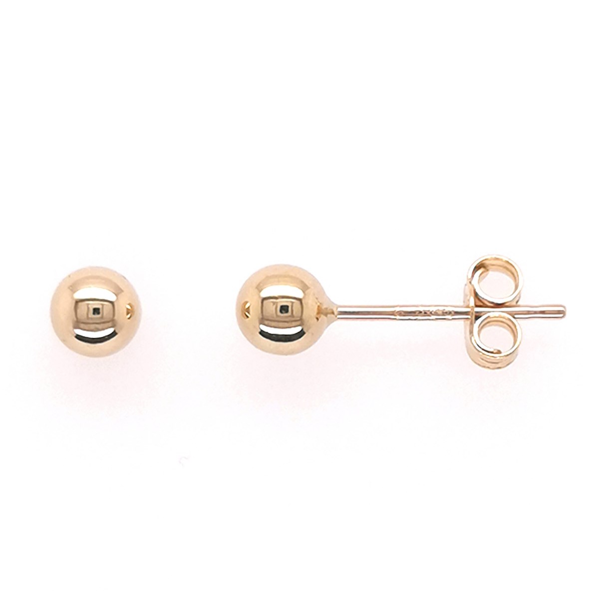 Boucles d'oreilles Boule 4 mm or 750/1000